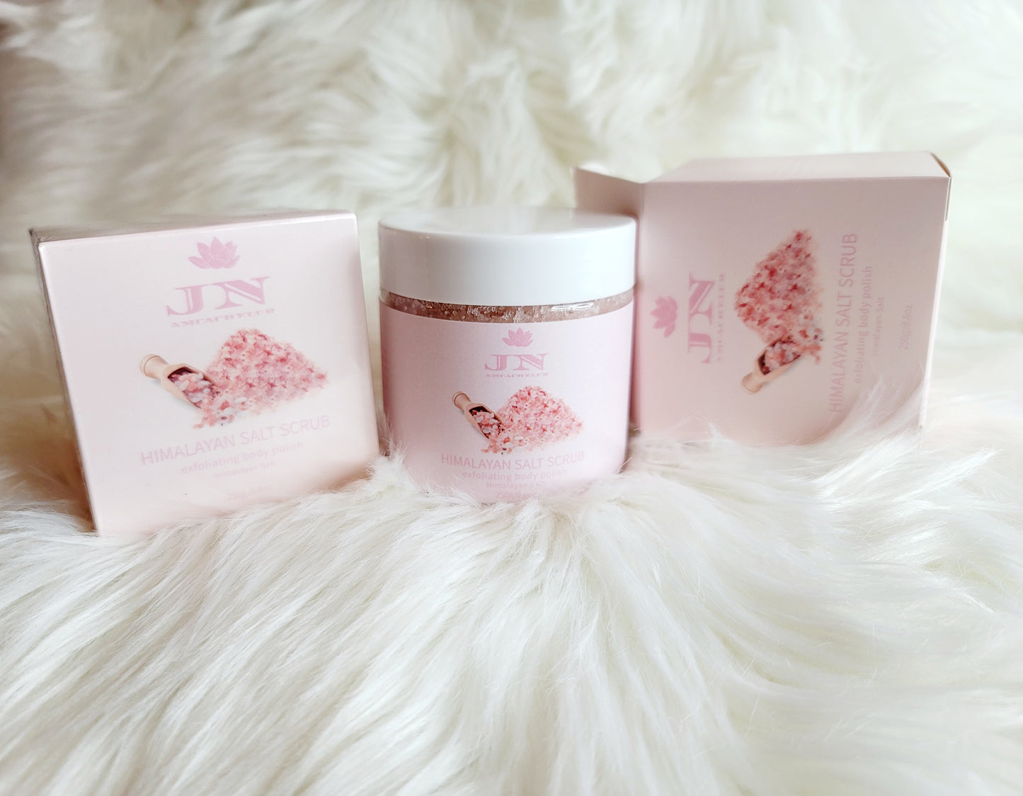 JNA body scrub Himalayan salt.