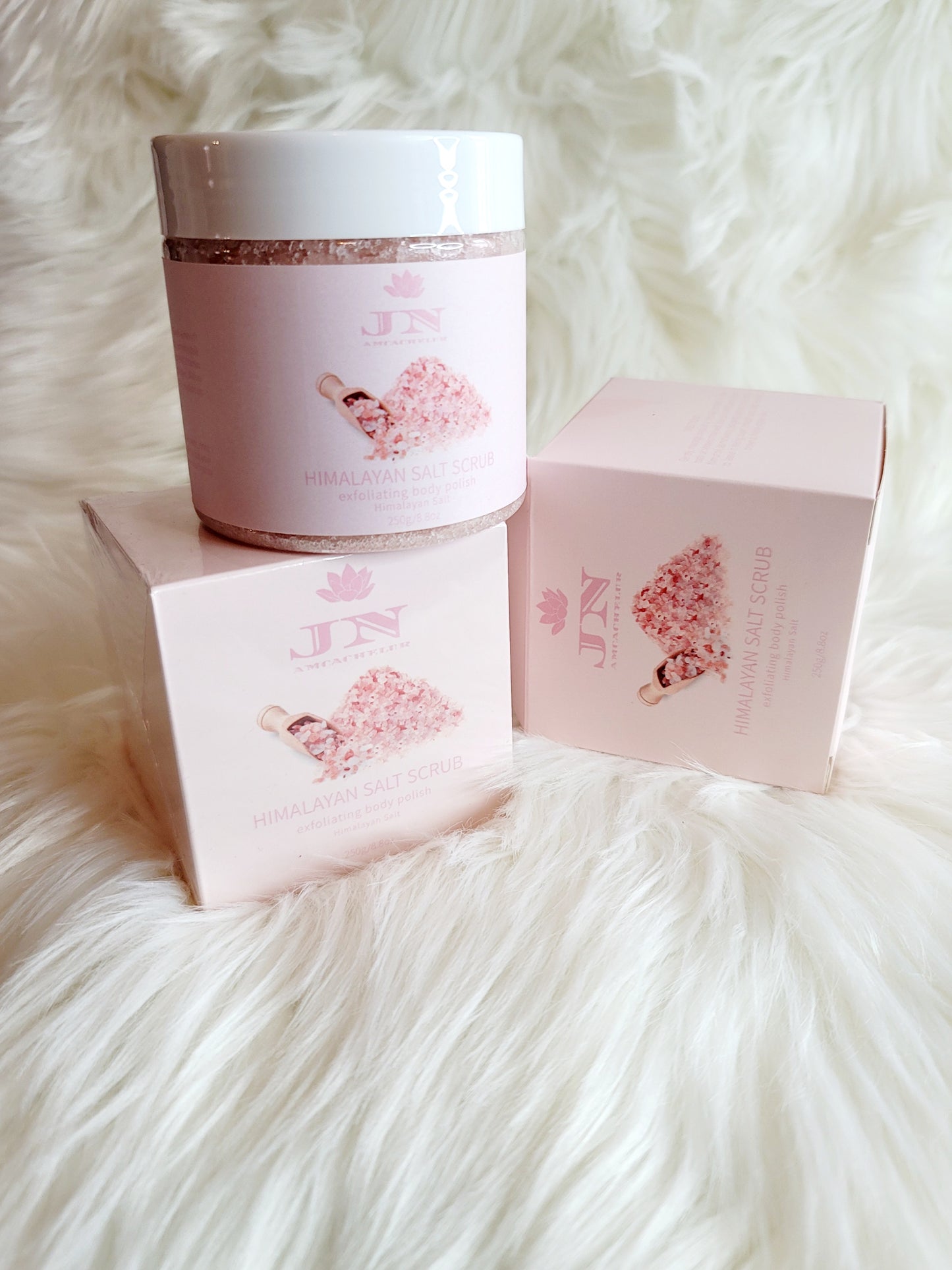 JNA body scrub Himalayan salt.