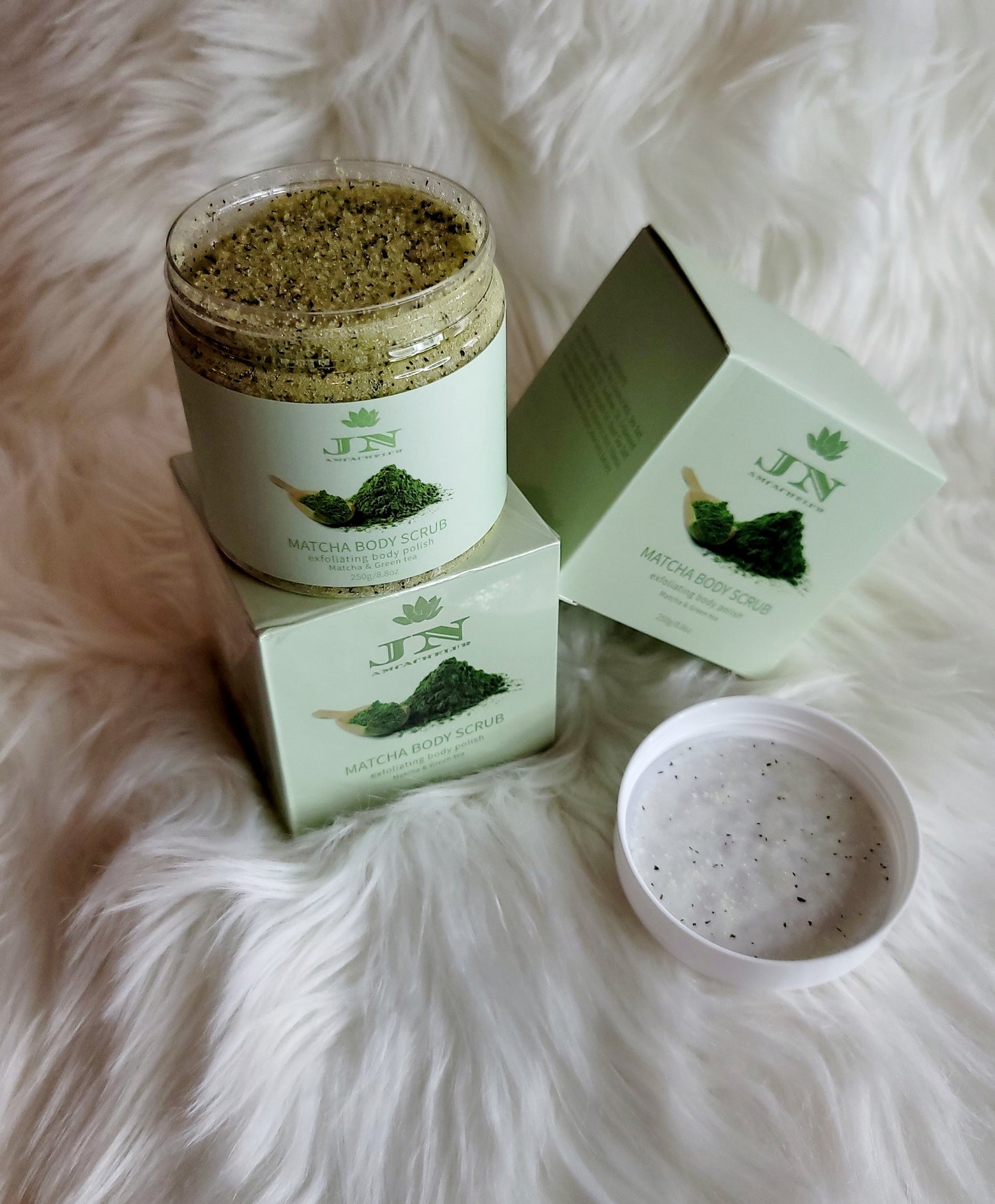 JNA matcha green tea body scrub