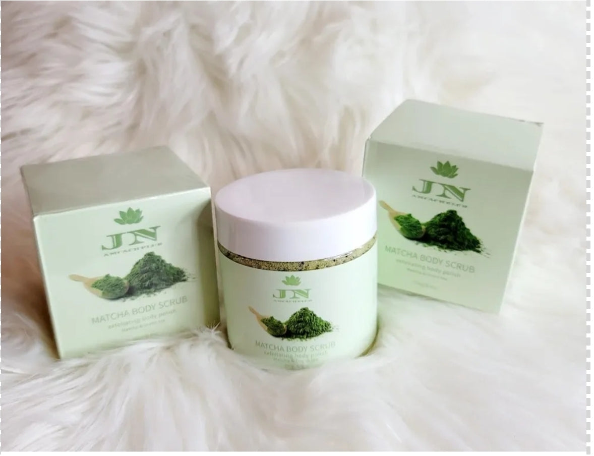 JNA matcha green tea body scrub