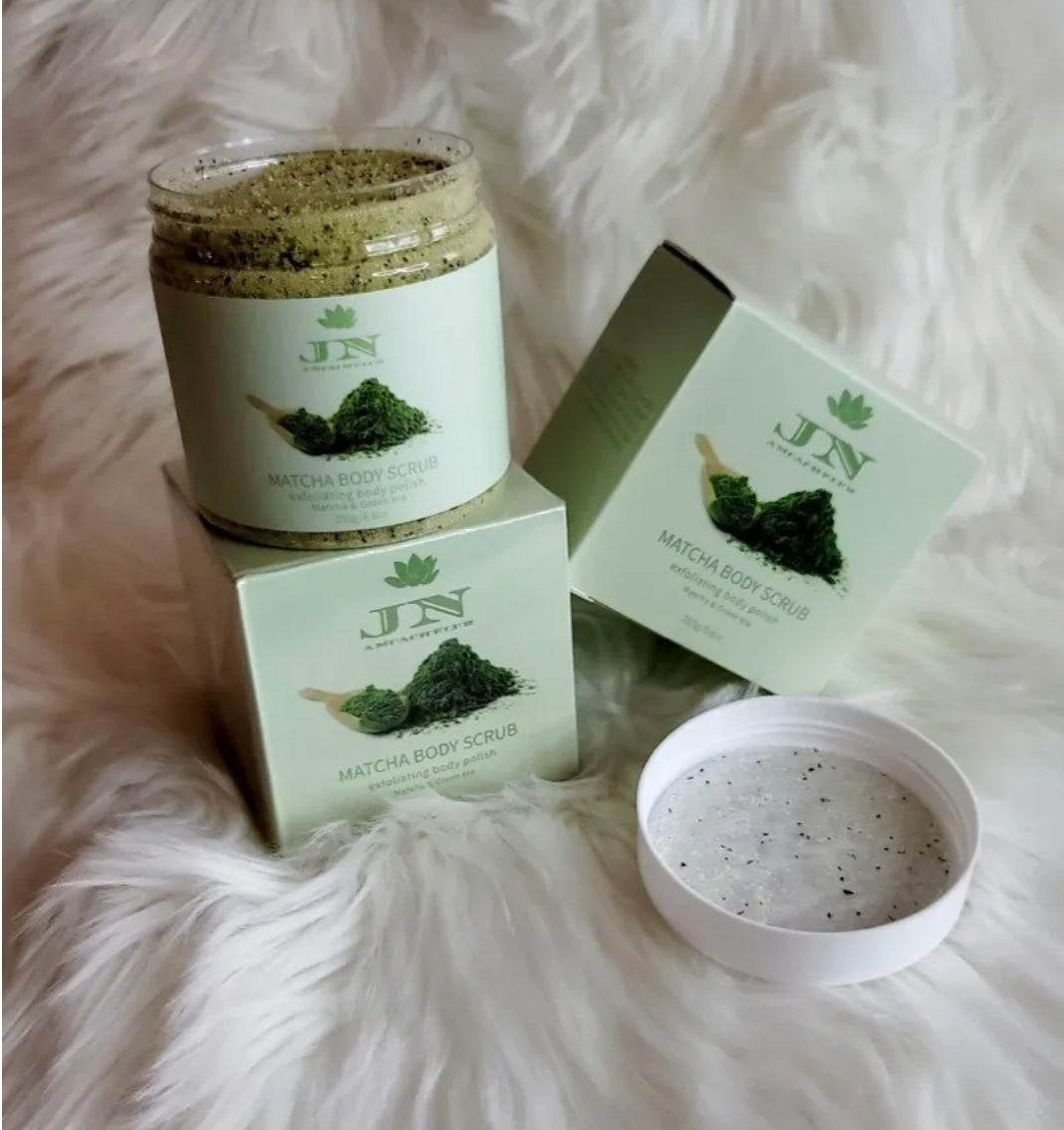 JNA matcha green tea body scrub