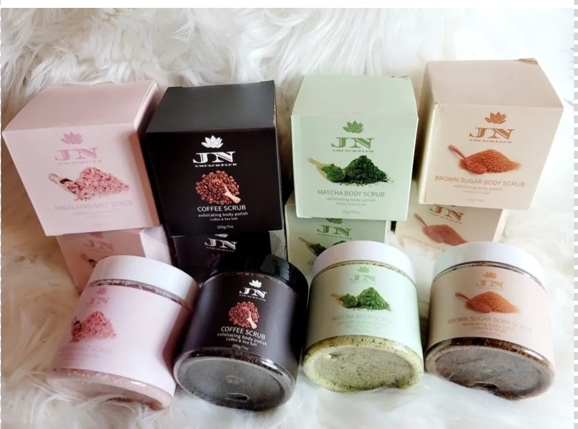JNA body scrub salt sets.