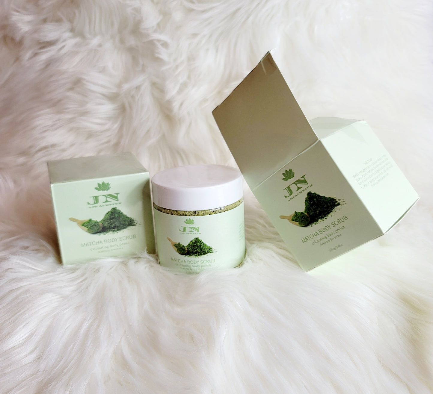 JNA matcha green tea body scrub