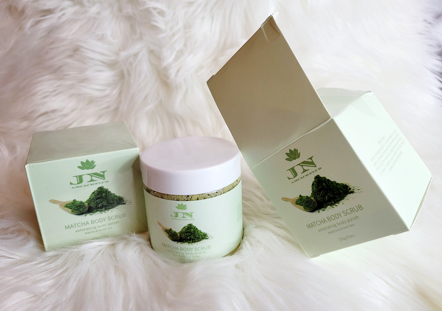 JNA matcha green tea body scrub