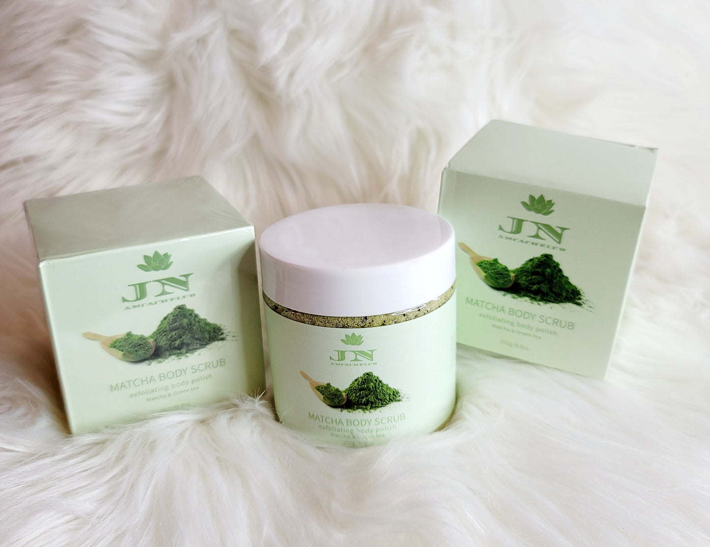 JNA matcha green tea body scrub