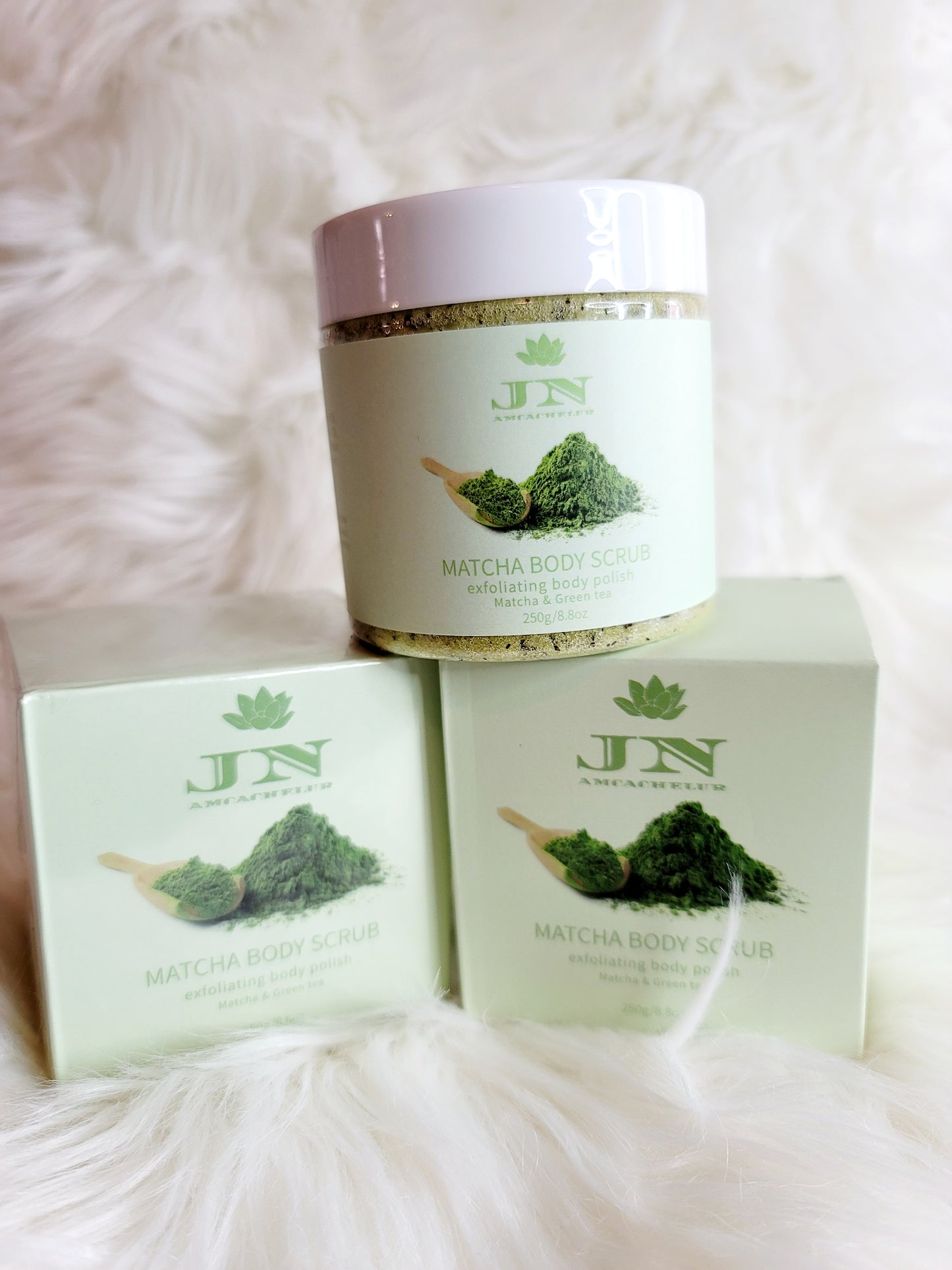 JNA matcha green tea body scrub