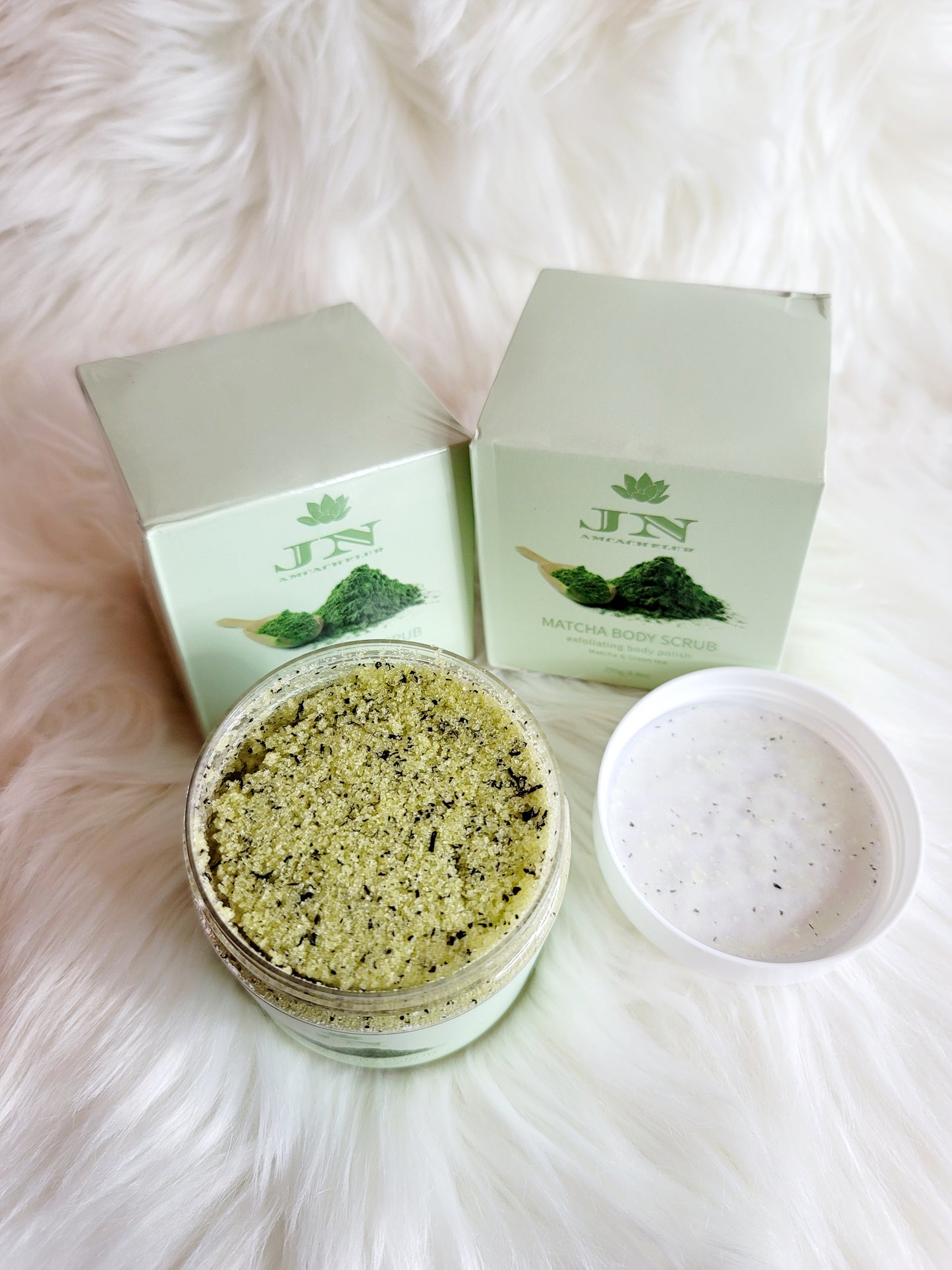 JNA matcha green tea body scrub