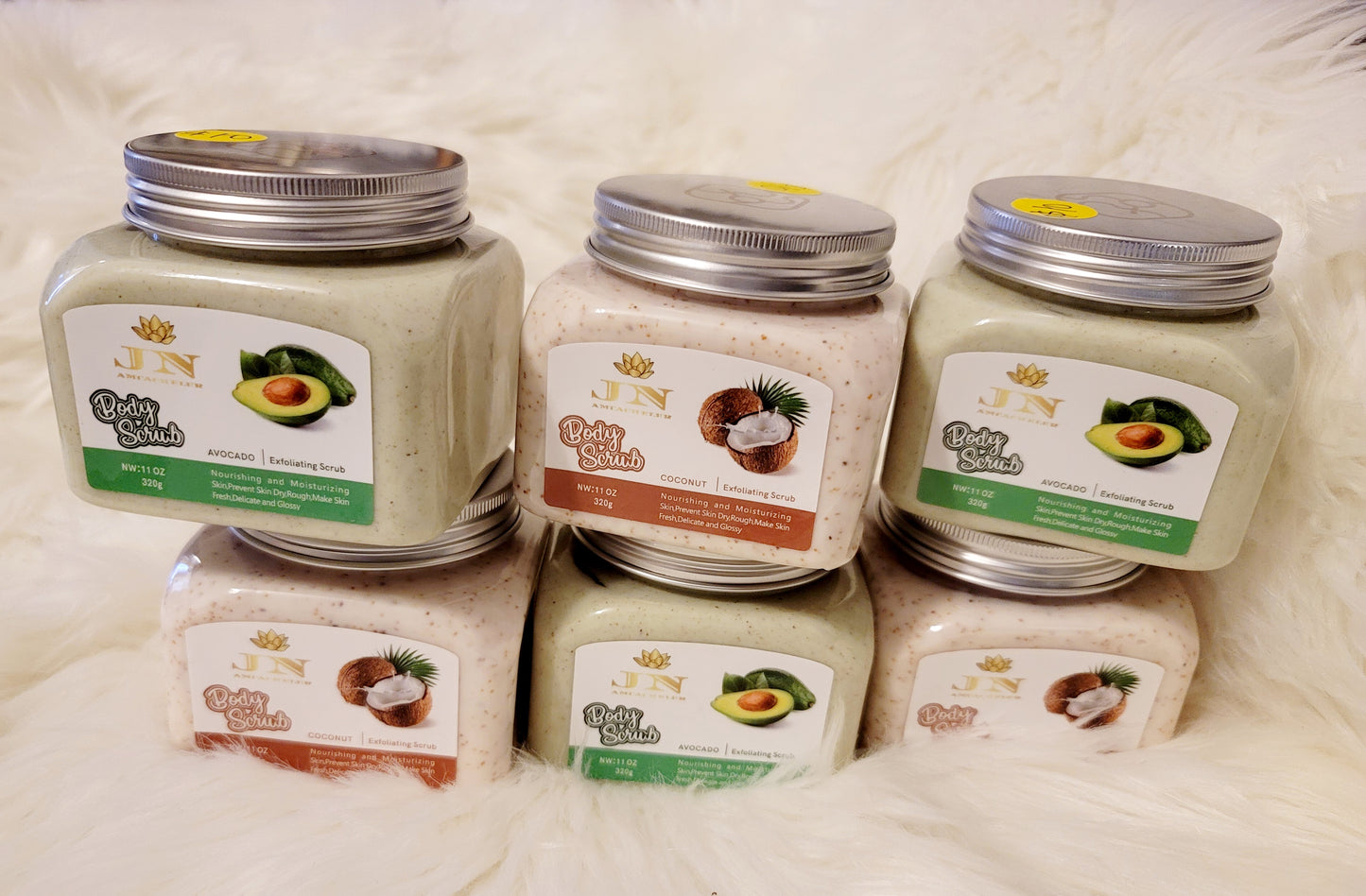 JNA body scrub avocado & coconut sets.