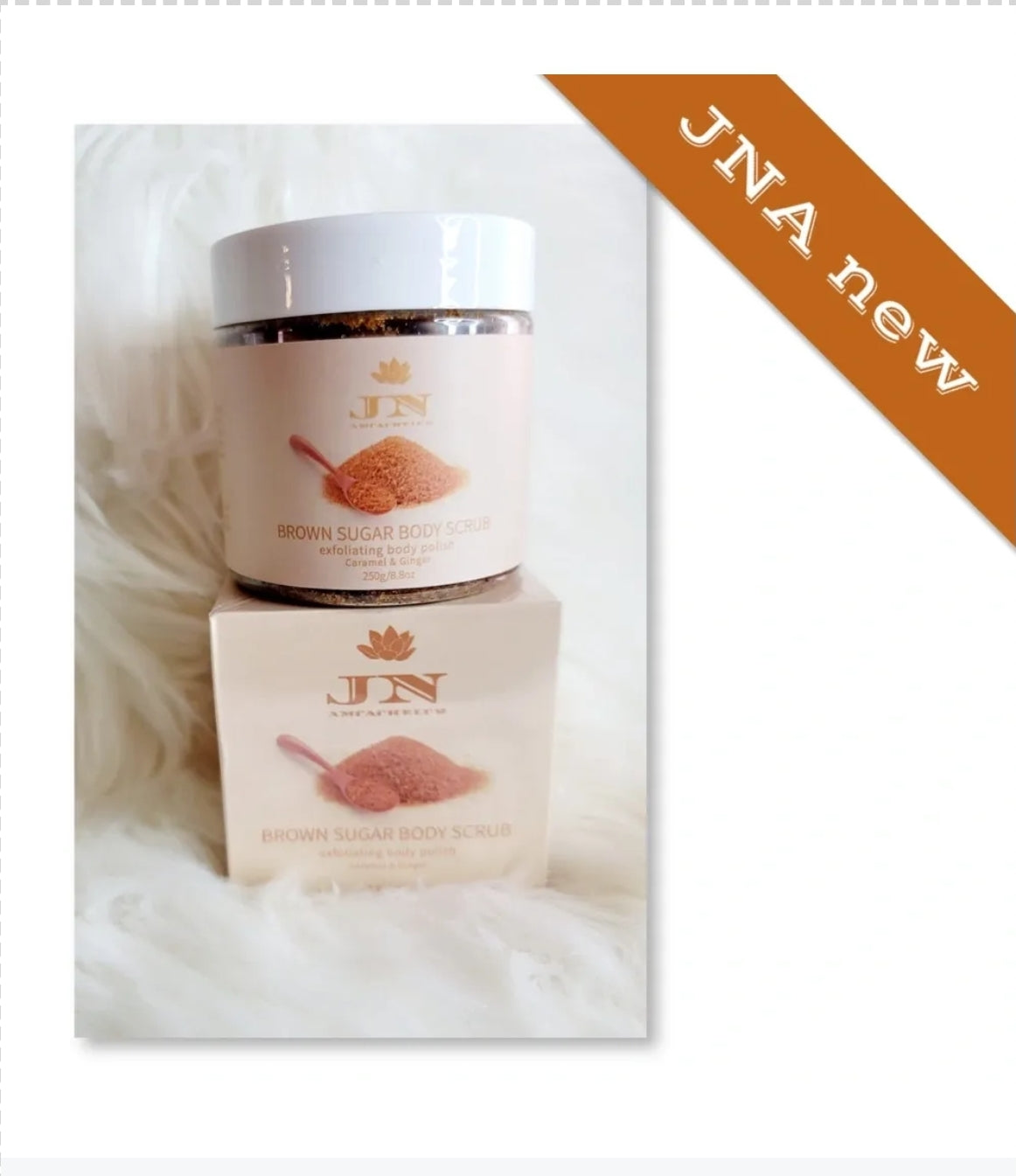 JNA body scrub brown sugar.