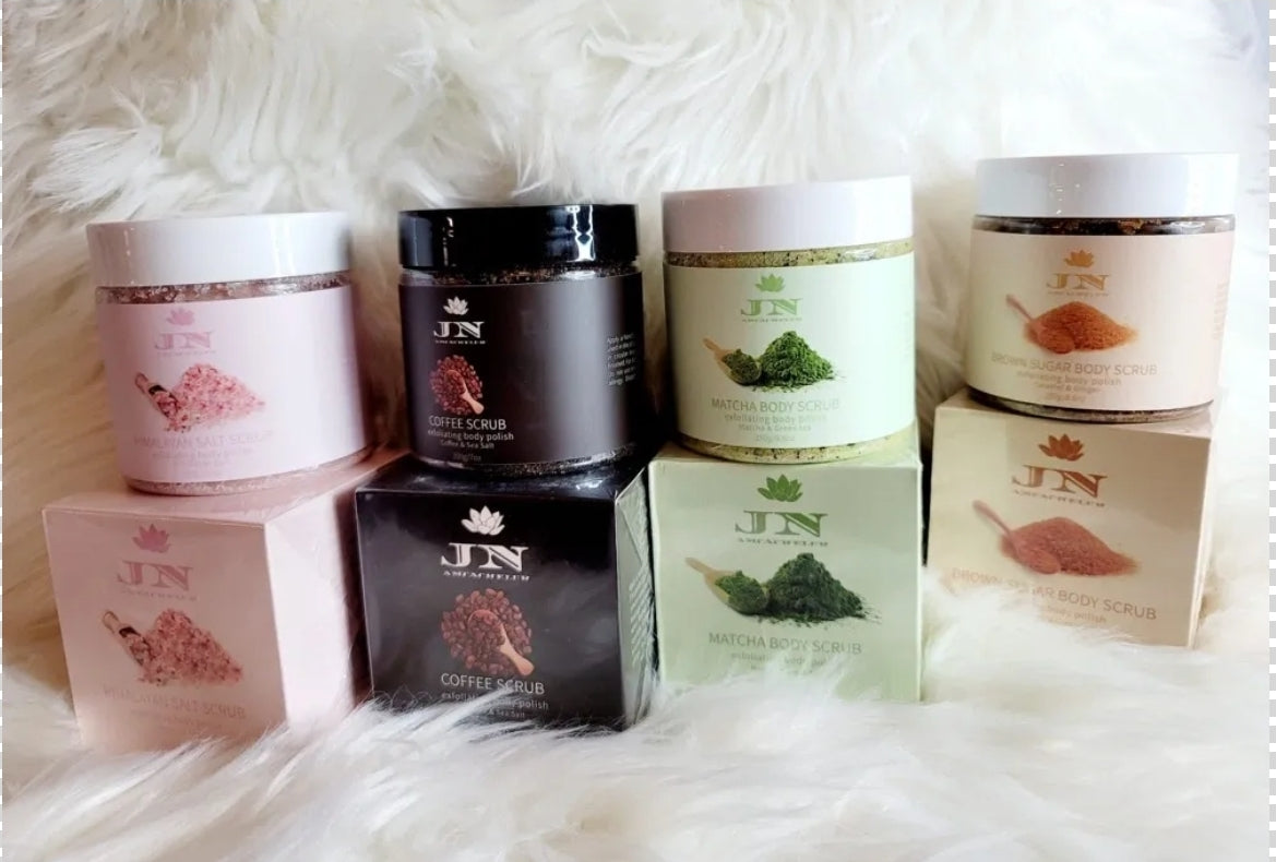 JNA body scrub salt sets.