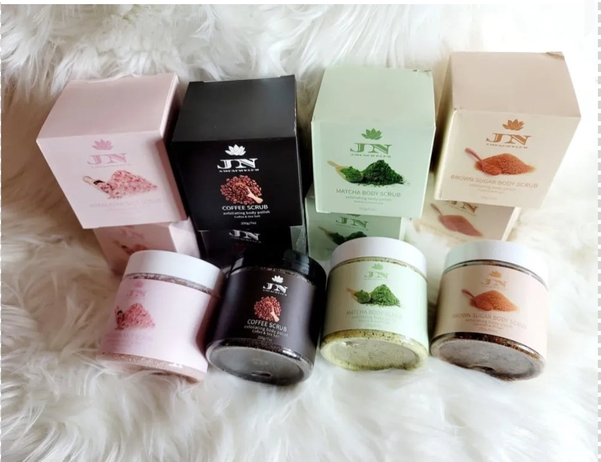 JNA body scrub salt sets.
