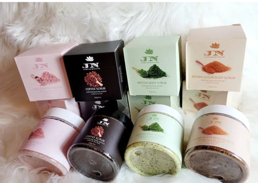 JNA body scrub salt sets.